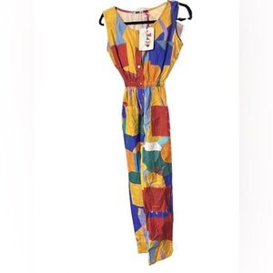 NWT G. Kero Flash Boom Cotton Jumpsuit Portugal New Designer Small MultiColor 4